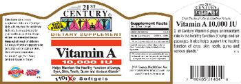 21st Century Vitamin A 10,000 IU - supplement