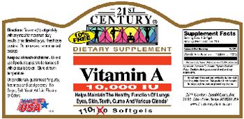 21st Century Vitamin A 10,000 IU - 