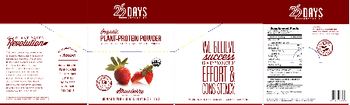 22 Days Nutrition Organic Plant-Protein Powder Strawberry - supplement