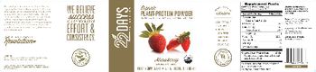 22 Days Nutrition Organic Plant-Protein Powder Strawberry - supplement