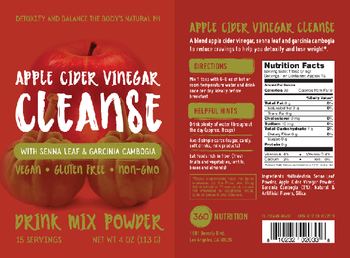 360 Nutrition Apple Cider Vinegar Cleanse - 