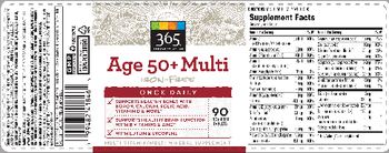 365 Everyday Value Age 50+ Multi Iron-Free - multivitamin multimineral supplement