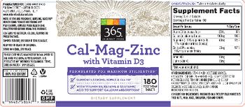 365 Everyday Value Cal-Mag-Zinc with Vitamin D3 - supplement