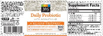 365 Everyday Value Daily Probiotic with Acidophilus - supplement