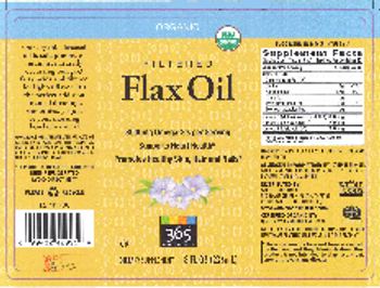 365 Everyday Value Filtered Flax Oil - supplement