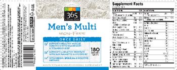 365 Everyday Value Men's Multi Iron-Free - multi vitaminmultimineral supplement