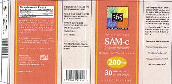 365 Everyday Value SAM-e 200 mg - supplement