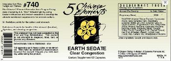 5 Chinese Elements Earth Sedate Clear Congestion - supplement