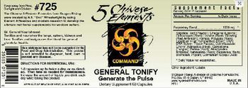 5 Chinese Elements General Tonify - supplement