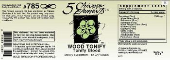 5 Chinese Elements Wood Tonify Tonify Blood - supplement