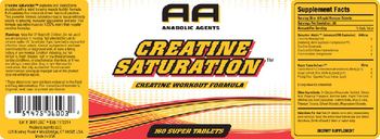 AA Anabolic Agents Creatine Saturation - supplement