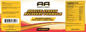 AA Anabolic Agents Muscle Stress Recovery Formula - supplement
