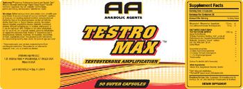 AA Anabolic Agents Testro Max - supplement