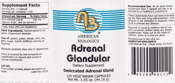 AB American Biologics Adrenal Glandular - supplement