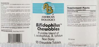 AB American Biologics Bifidophilus Chewables - 