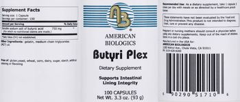 AB American Biologics Butyri Plex - supplement