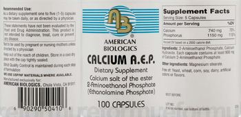 AB American Biologics Calcium A.E.P. - supplement