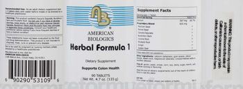 AB American Biologics Herbal Formula 1 - supplement