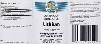 AB American Biologics Lithium - supplement