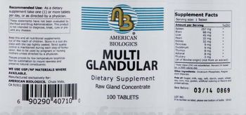 AB American Biologics Multi Glandular - supplement