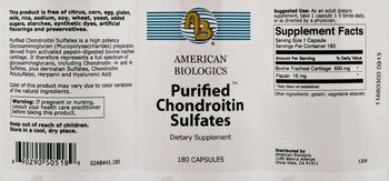 AB American Biologics Purified Chondroitin Sulfates - supplement