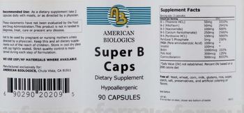 AB American Biologics Super B Caps - supplement