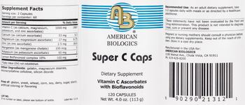 AB American Biologics Super C Caps - supplement