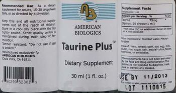 AB American Biologics Taurine Plus - supplement