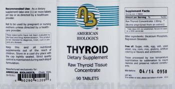 AB American Biologics Thyroid - supplement