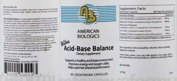 AB American Biologics Ultra Acid-Base Balance - supplement
