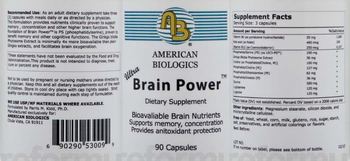 AB American Biologics Ultra Brain Power - supplement