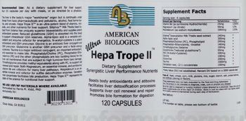 AB American Biologics Ultra Hepa Trope II - supplement