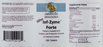 AB American Biologics Ultra Inf-Zyme Forte - supplement