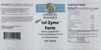 AB American Biologics Ultra Inf-Zyme Forte - supplement
