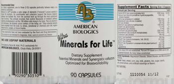 AB American Biologics Ultra Minerals For Life - supplement