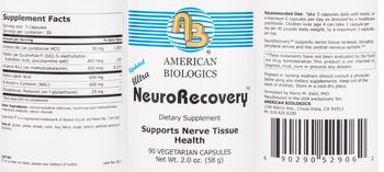 AB American Biologics Ultra NeuroRecovery - supplement