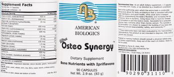 AB American Biologics Ultra Osteo Synergy - supplement