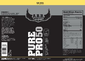 A.B.B. American Body Building Pure Pro 50 Vanilla Bean - supplement