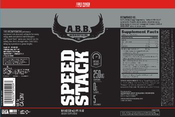 A.B.B. American Body Building Speed Stack Fruit Punch - supplement
