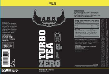 A.B.B. American Body Building Turbo Tea Zero Lemon Tea - supplement