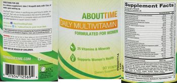 About Time Daily Multivitamin - supplement
