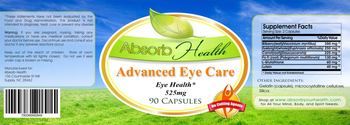 Absorb Health Advanced Eye Care - supplement