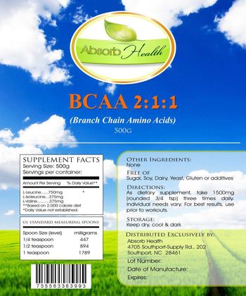 Absorb Health BCAA 2:1:1 - supplement