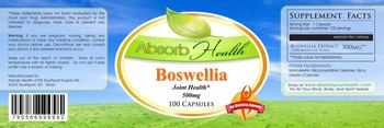 Absorb Health Boswellia 500 mg - supplement