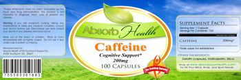 Absorb Health Caffeine 200 mg - supplement