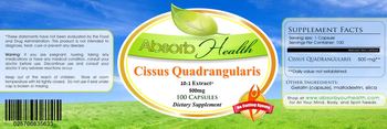 Absorb Health Cissus Quadrangularis 500 mg - supplement