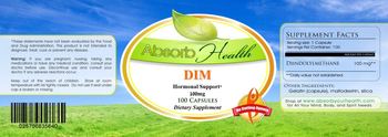 Absorb Health DIM 100 mg - supplement