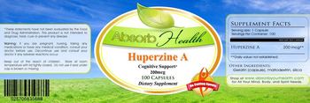 Absorb Health Huperzine A 200 mcg - supplement