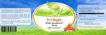 Absorb Health Irvingia 500 mg - supplement