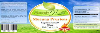 Absorb Health Mucuna Pruriens 500 mg - supplement